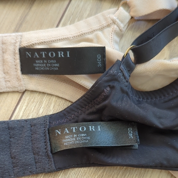Natori Black and Beige Bra Trio 34DD - Picture 3 of 8